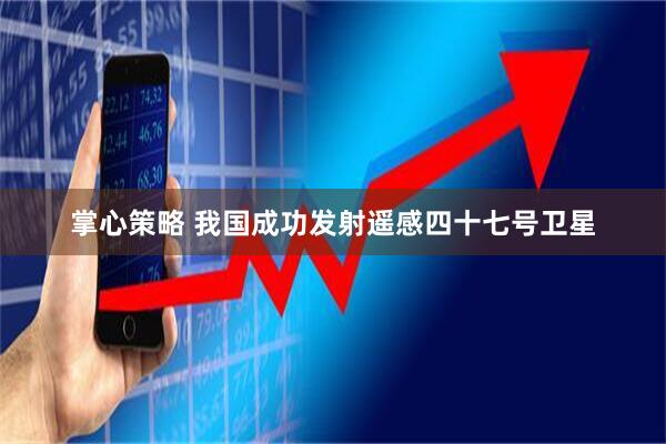 掌心策略 我国成功发射遥感四十七号卫星